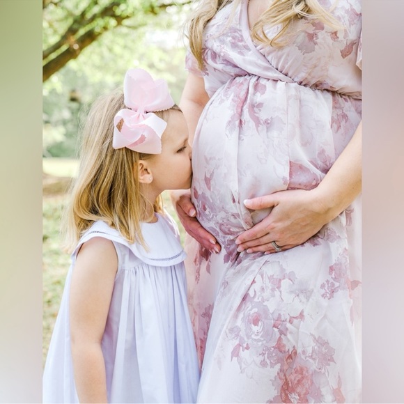 Ricarica Dress light purple and mauve floral flowy dress. - Picture 5 of 10